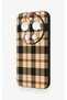 Mi 17 Ultra Compatible Cream Plaid Patterned Silicone Case - 4