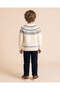 Boys Cream Fair Isle Knit Roll Neck Pullover - 4