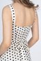 Women's Summer Ecru Selena Square Collar Polka Dot Dress with Belt Detail on the Back 50403 - 4