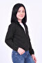 Girl's Stand Collar Zippered Basic Sweatshirt
