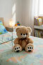Brown Cute Plush Bear 20 cm - Soft Teddy Bear with Ribbon, Gift for Lovers and Children - 3