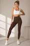 High Waist Firming and Lifting Brown Corset Leggings - 5