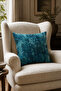 Turquoise and Gold Abstract Pattern Decorative Throw Pillow Cover Set - Modern Living Room Decor, Set of 4 (Double Sided) - 4