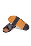 Gray Color Laceless Genuine Leather Men's Sandals - 3