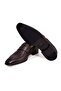 Brown Laceless Genuine Leather Men's Shoes - 2