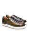 Khaki Color Lace-Up Genuine Leather Men's Shoes