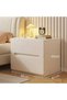 Simple Solid-Color Style Bedside Table, Multi-Functional Solid Wood Bedside Cupboard, End Table, Night Table, Nightstand, Room Storage Cabinet, Double-Layer Drawers, Suitable For Small-Sized A - 2