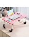 Folding Laptop Desk Standing Bed Table with USB Port/Cup Holder - Ideal for Bed, Couch, Sofa - Multi-Functional Laptop Table