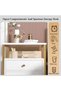 Bedside Table with 3 Drawers Side Table Small Nightstand Table with Drawer for Bedroom Sofa Couch Beside End Table for Living Room Household Storage Cabinet for Home Decor - 4