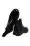 Black Color Laceless Genuine Leather Men's Boots - 2