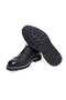 Black Color Lace-Up Genuine Leather Men's Shoes - 3