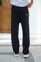 Black Men's Baggy Fit Sweatpants with Laces, Comfortable Cut Casual Trousers - 7