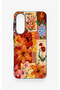 Samsung A37 Compatible Orange Lily Patterned Silicone Case - 2