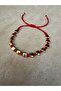 Square Bead Red String Bracelet - 2