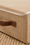 Jute Organizer Basket with Lid L Size 35X26X15 cm Shelf Inside the Cabinet Bathroom and Accessory Storage Box - 4