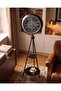 Matte Black Wheel Tripod Stand Decorative Clock Nora - 2