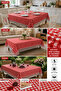 Red Checkered Tablecloth Rectangular Waterproof Liquid Repellent Kitchen Balcony Picnic Living Room - 3