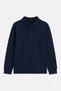 Unisex Navy Blue 100% Cotton Polo Collar Long Sleeve T-Shirt for Girls & Boys, Pack of 2 - 2