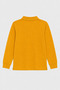 Girls & Boys Unisex Mustard 100% Cotton Polo Collar Long Sleeve 2-Piece T-Shirt - 3