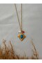 Turquoise Stone Steel Necklace - 2