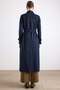Shirt Collar Double-Breasted Water-Repellent Trench Coat Dark Blue 6819 - 7