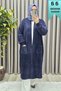 Women's Clothing Plus Size Bearded Soft Pocketed Long Length Sports Cardigan