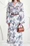 Black Chiffon Belt Detailed Dress - 4