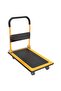 Large Yellow Industrial Utility Trolley with 4 Swivel Wheels - 2