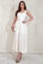 Beige Flared Dress with Chest Straps