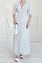 White Back Waist and Sleeve Gimped Dress - 2