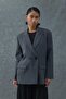 Smoked Pocket Detailed Buttoned Blazer Jacket - 4