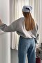 Gray Cashmere Bomber Jacket Beige - 5