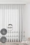 1-3 Dense Pleated Silver Wavy Waterway Patterned Umay Ecru Tulle Curtain - 2