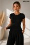 Women's Fitted Crew Neck Stretchy Soft Cotton Basic T-Shirt - 2