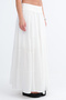 Elastic Waist Lined Long Skirt E18488 - 4