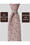Floral Patterned Light Brown Tie – 8 cm Wide - 2