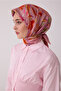 Pink Abstract Pattern 100% Twill Silk Scarf 4412-52 - 2