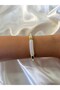 Women's Gold and White Color Elastic Bracelet - 2