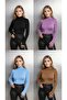 Round Neck Women's Long Sleeve Stretch Fabric Bodysuit with Toes