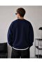 Men's Teddy Printed Crew Neck Oversized Sweatshirt - 2
