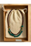 Turquoise and Jade Natural Stone Necklace 45 cm - 2