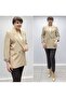 Formal jacket made of cotton crepe fabric with patterned satin lining SUAL - 8