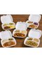 EXTRUDED POLYSTYRENE 3 COMPARTMENT PAN 100PCS/SET - 2