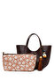 Women's Brown Long Strap Printed Shoulder Bag 26Sbd251926 - 8