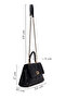 Women's Black Long Strap Quilted Shoulder Bag 26Pbd2487Kp - 2