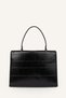 Women's Faux Leather Krok Crossbody Bag F6582Axns - 5