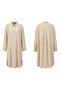 Merwish Seyyar Belted Long Linen Shirt 1811 Stone - 2