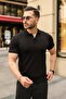 Men's Buttoned Collar Cotton Knitwear T-Shirt