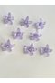 Hair Accessories and Hair Cubes - Purple Color with Star Flowers (8 Pieces) - 3