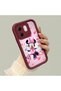 Infinix Smart 9 Compatible Case Camera Protector Minnie Pattern Burgundy Loving Couple Silicone Phone Case - 2